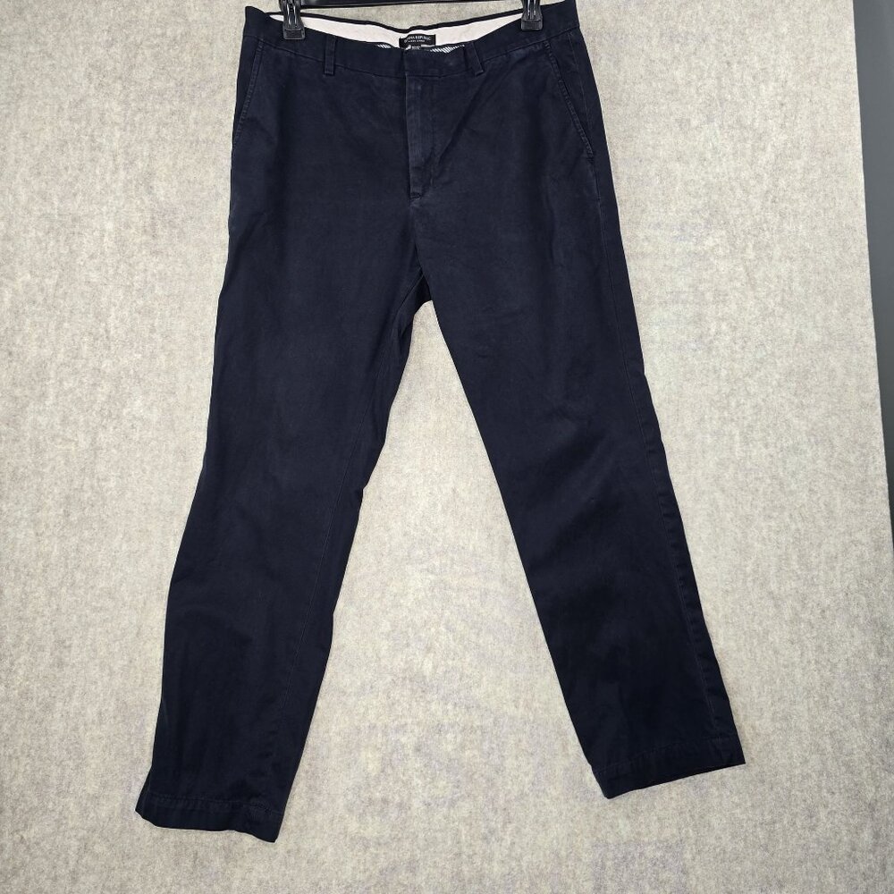 Banana Republic Mens Aiden Chino Pants 36x32 Navy Blue 100% Cotton